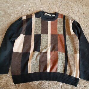 Men's Vintage Norm Thompson Sz XXL Color Blocked Sweater